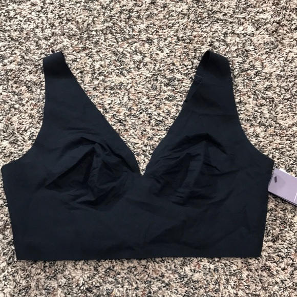 Auden Other - Auden Luxury Collection Unlined V Neck Black Seamless Bralette Sz L | NWT